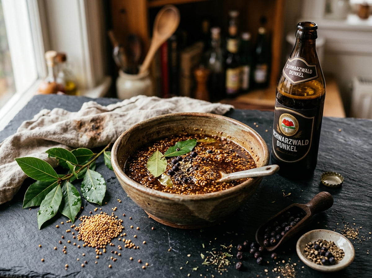 Kräftige Schwarzbier-Senf-Marinade